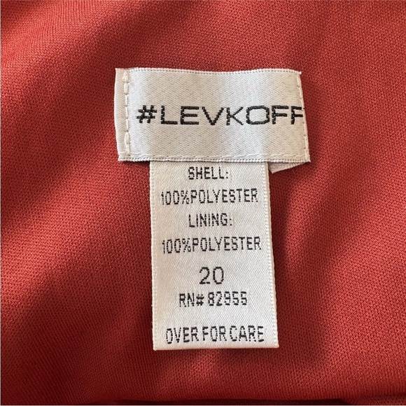 Bill Levkoff Terracotta Chiffon Long Bridesmaid Dress Gown‎ Womens Size 20 - Picture 4 of 5